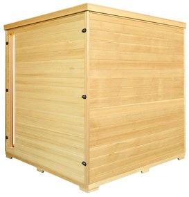 Infračervená sauna/ tepelná kabína Billund s dvojitým vykurovacím systémom a drevom Hemlock
