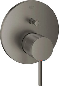 Baterie cada - dus incastrata Grohe Atrio antracit periat Hard Graphite fara corp ingropat