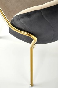 Scaun K500 velvet bej - negru