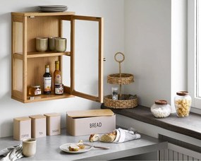 Vitrină în culoare naturală suspendată 40x60x20 cm Zamora – House Nordic