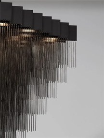 Lustra LED suspendata design modern REVIA negru