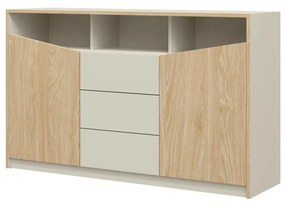 Comodă Avain 3 (bej deschis + stejar uleios). 1087307