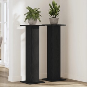 vidaXL Suport plante, 2 buc., stejar negru, 30x30x95 cm lemn prelucrat
