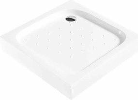 Cadita dus patrata Deante Funkia alb 90x90 cm