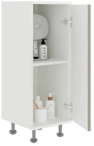 Corp Baie Zaria, 1 Usa, Gri Lucios/Alb, MDF, L 30 x l 35 x H 85 cm