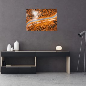 Tablou pe sticlă - Strada montană (70x50 cm)
