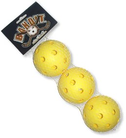 Set de mingi de competiție Floorball, galben ACITO