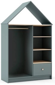 Șifonier de copii verde prăfuit deschis 110x180x45 cm Estefania – Marckeric