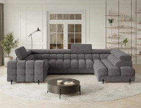 Colțar extensibil, cu spatiu pentru depozitare, 346x205x93 cm, Fectory RT, Eltap (Culoare: Alb / Royal 01)