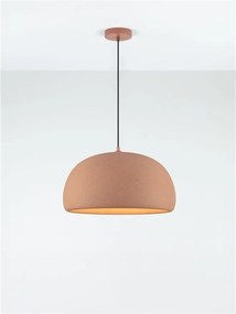 Lustra suspendata cu textura granulata Davo 50cm, rosu caramiziu