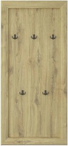 Cuier de perete SAPORI, stejar navarra, PAL laminat, 70x7x150 cm
