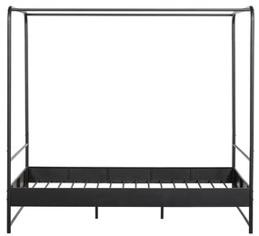 Pat metalic dublu vtwonen Bunk, 160 x 200 cm, negru