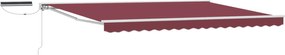 vidaXL Cort electric retractabil Burgundy 4 × 3 m