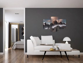 Tablou - Dolomiți Italieni ascunși în ceață (90x60 cm)