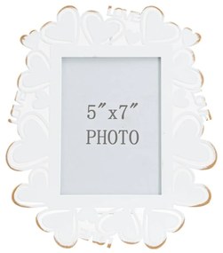 Ramă foto metalică Mauro Ferretti, 25 x 27,7 cm, alb