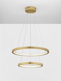 Lustra LED suspendata design circular EMPATIA D-60/40cm aurie