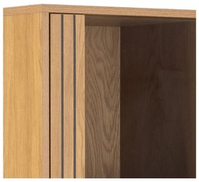 Vitrină în culoare naturală cu aspect de lemn de stejar 80x180x40 cm Jaipur – Actona