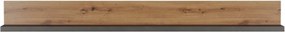 Polita FOLLOW, stejar artisan, PAL laminat, 180X22X20 cm