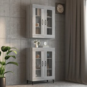 Dulap de perete suspendat, gri sonoma, 69,5x34x90 cm 1, sonoma gri
