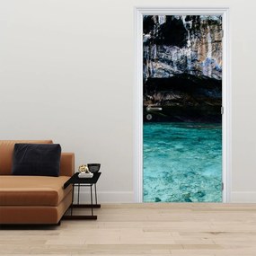 Fototapet pentru ușă - Apa și pietre (95x205cm)