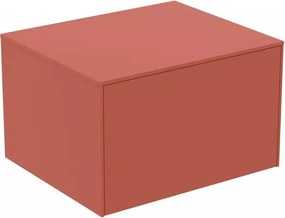 Dulap baza suspendat Ideal Standard Atelier Conca rosu - oranj mat 1 sertar cu blat 60 cm