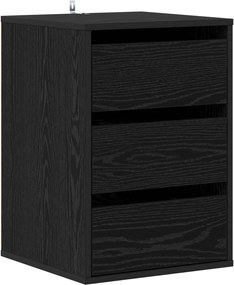 vidaXL Dulap cu sertare Stejar Negru 41 x 40 x 58 cm Lemn compozit