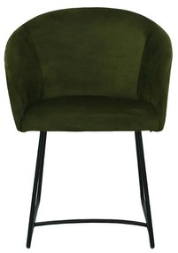 Scaun verde cu picioare de metal ✔ model IBIS