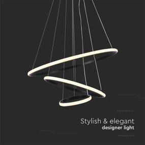 Lustră LED pe cablu LED/32W/230V 3000K negru