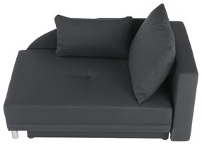 Canapea extensibilă, material textil gri-negru, dreapta, LAUREL