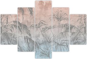 Tablou - Plante tropicale pe perete (150x105 cm)