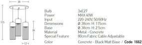 Lustra cu 3 pendule design modern Cario
