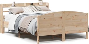 vidaXL Cadru de pat fără saltea, 120x190 cm, lemn masiv pin