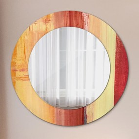 Oglinda rotunda rama cu imprimeu Imagine abstractă