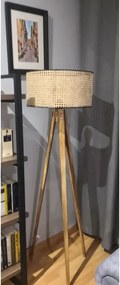 Lampadar corp lemn  textil,nuc- bej, Homs, 153 cm,40006
