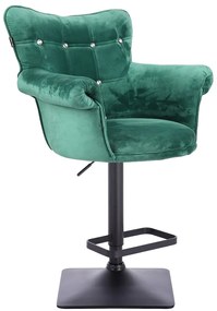 HR804KW scaun Catifea Verde cu Bază Neagră