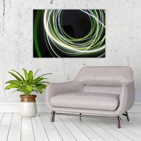 Obraz cu linii verzi (90x60 cm)