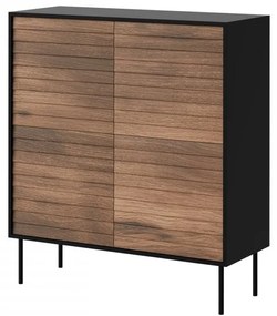 Dulap Hermano 100 4D (Negru + Nuc warnia) . 1105929