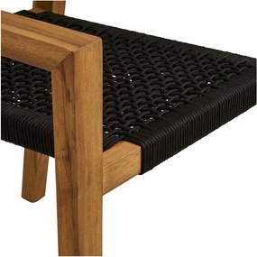 Scaun de grădină negru din lemn masiv Anzio – House Nordic