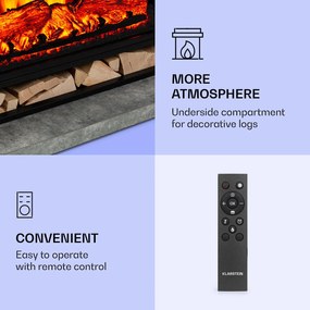 Klarstein Crater Lake, șemineu electric, 1900 W, tehnologie LED, telecomandă