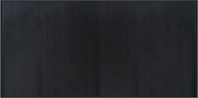 vidaXL Covor dreptunghiular, negru, 100x200 cm, bambus