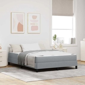 vidaXL Pat cu arcuri Altele Gri deschis 140 x 200 cm țesătură