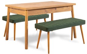 Set mobilier sufragerie Contigo (Pin + verde). 1127546