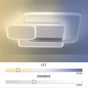 Paul Neuhaus 8319-55 - LED Plafonieră dimmabilă EMILIO LED/53W/230V + Telecomandă