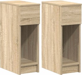 vidaXL Noptiere cu sertar 2 buc. Stejar Sonoma 20x36x60 cm