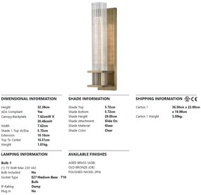 Aplica de perete design minimalist SPERRY alama antichizata