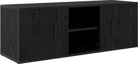 vidaXL Cabinet TV Stejar Negru 100 x 31,5 x 35 cm Lemn compozit