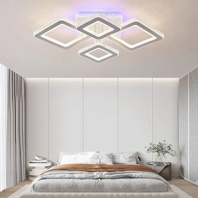 Lustra LED Cu Telecomanda, Elit's,3 Tipuri De Lumina, Intensitate Reglabila, 234W, Alb
