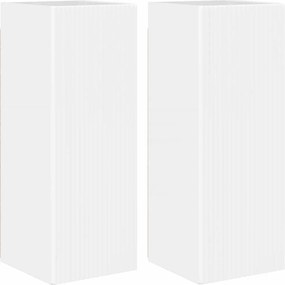 vidaXL Dulap TV de perete Pe perete 2 pcs Alb Lucios 30 x 31 x 80 cm
