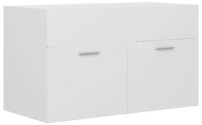 804656 vidaXL Dulap de chiuvetă, alb, 80x38,5x46 cm, lemn prelucrat