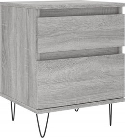 vidaXL Noptieră, gri sonoma, 40x35x50 cm, lemn compozit